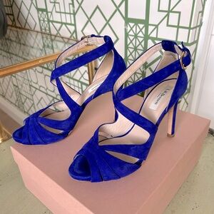 L.K.Bennett London suede heels with small platform, size 38